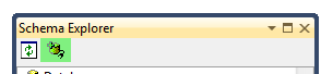 Schema Explorer toolbar with the Manage Data Sources button highlighted