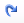 Blue curved arrow icon